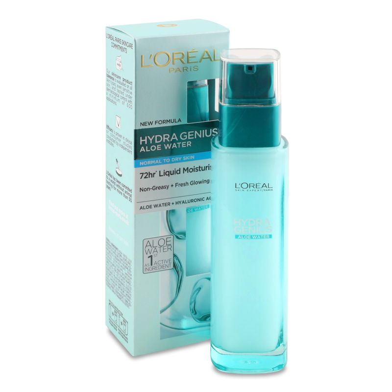 Аква-флюїд д/обличчя Геній зволоження д/нормальної шкіри та шкіри схильної до сухості 70мл Лореаль