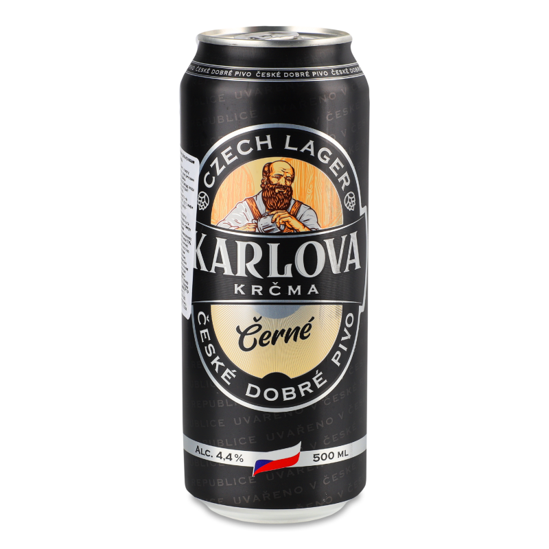 Пиво темне 4,4% 0,5л ж/б Karlova Krcma