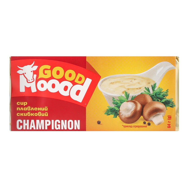 Сир плавлений 40% скибковий Champignon Good Moood м/у