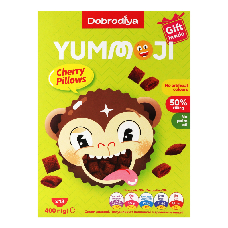 Подушечки з начинкою з ароматом вишні Yummoji к/у