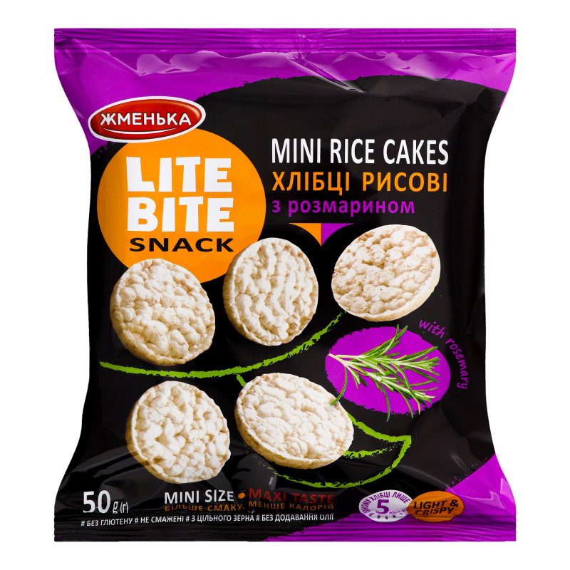 Хлібці рисові з розмарином Lite Bite Жменька м/у