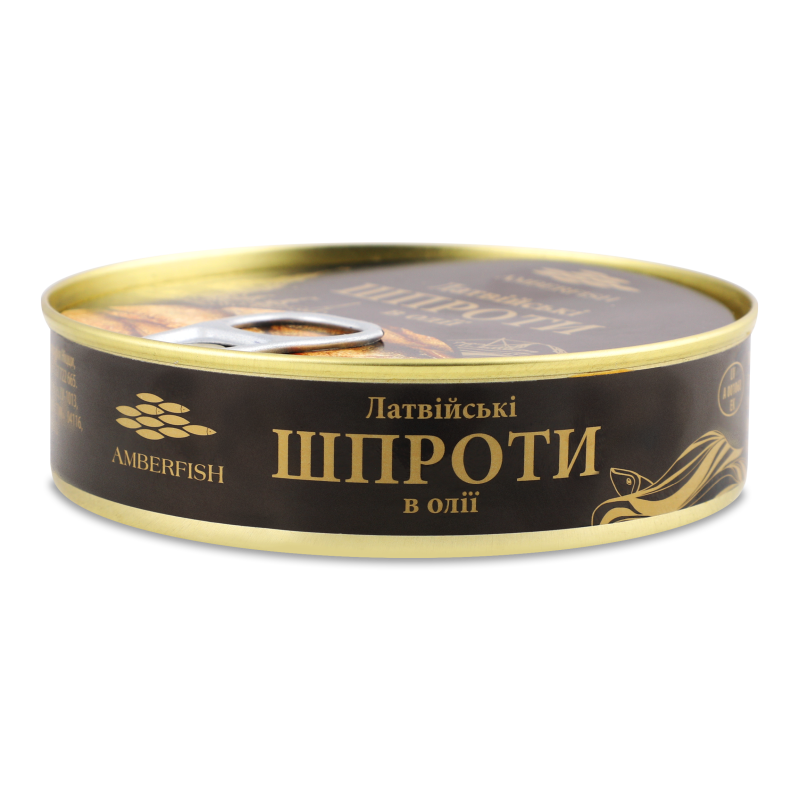 Шпроти Латвійські в олії 160г ж/б з ключем Amberfish