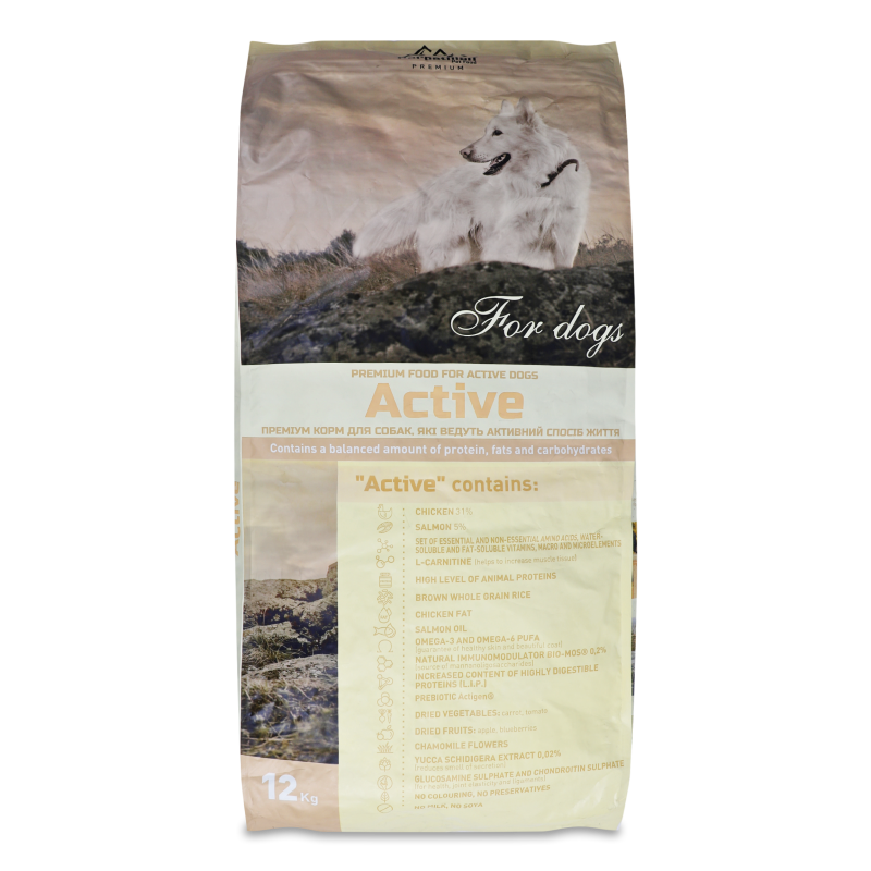 Корм д/собак Ектів з куркою та скумбрією сухий 12кг Карпатіан Пет Фуд