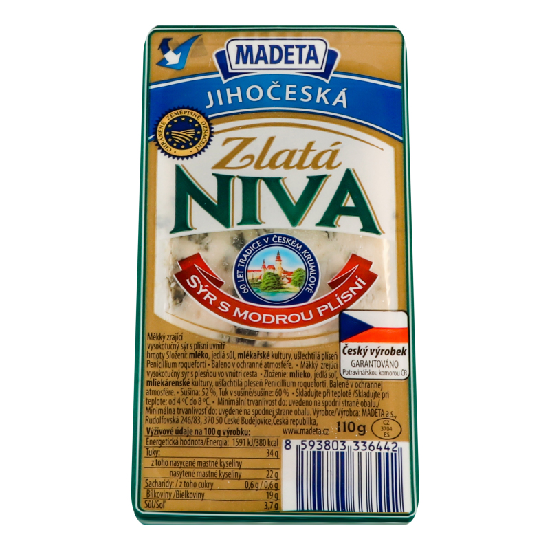 Сир 60% з блакитною пліснявою Zlata Niva Madeta п/у