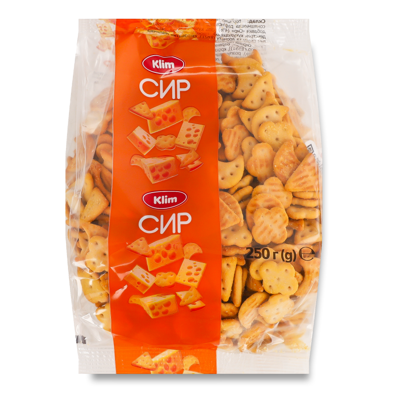 Крекер солоний з смаком Сир 250г Klim