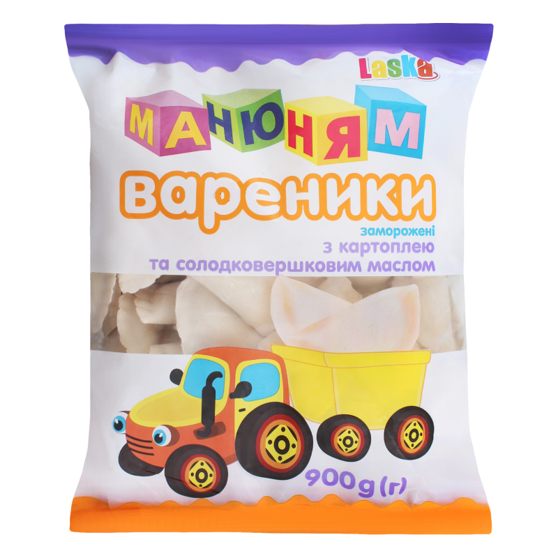 Вареники з картоплею і солодковершковим маслом Ма-ню-ням Laska м/у