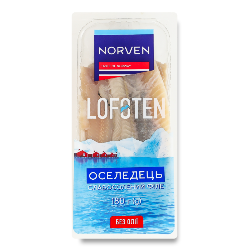 Оселедець філе с/с без олії 180г газ/уп Норвен