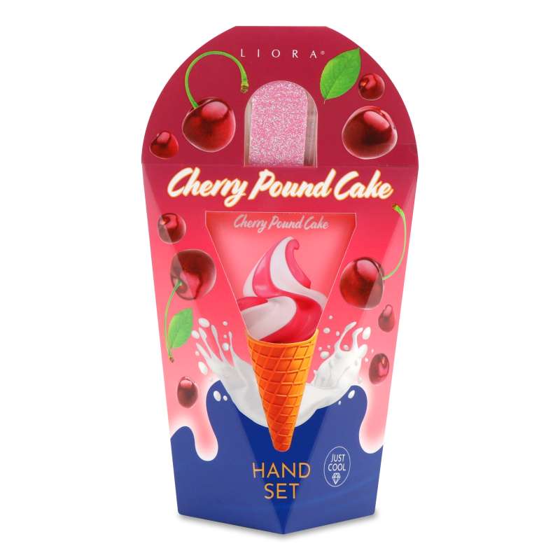 Набір Сherry pound cake Крем д/рук 50мл+Пилочка та паличка д/манікюру Liora