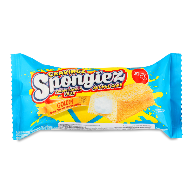 Бісквіт Cravingz Spongiez Golden з молочною начинкою 40г Jouy&Co