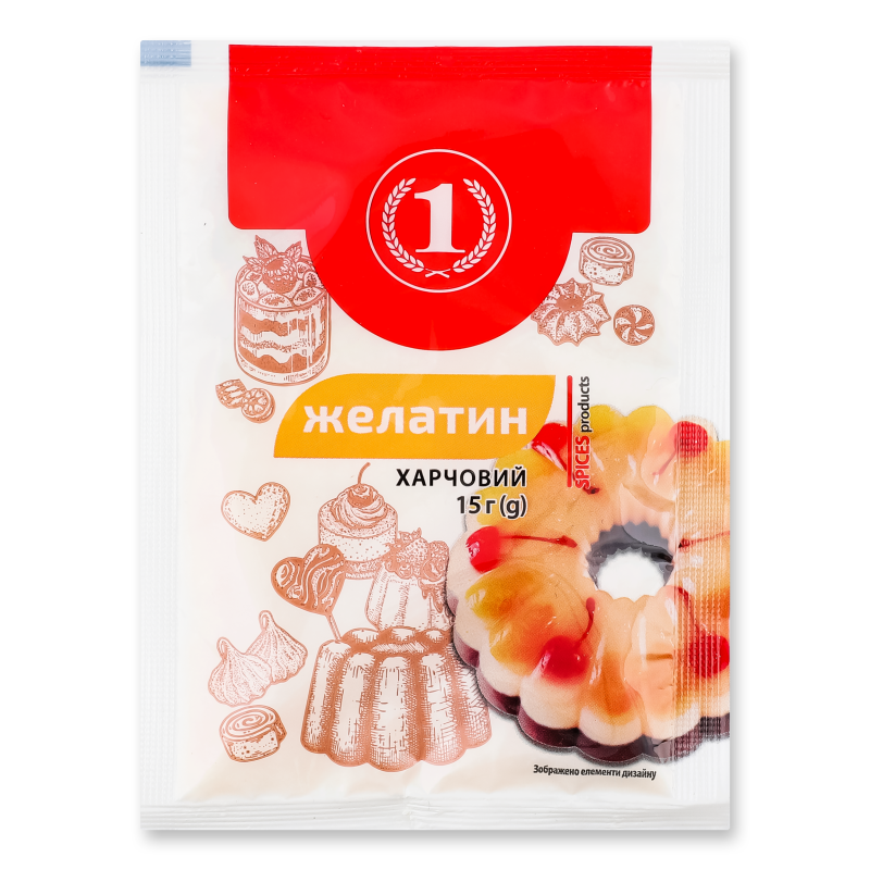Желатин харчовий 15г ТМ “1”