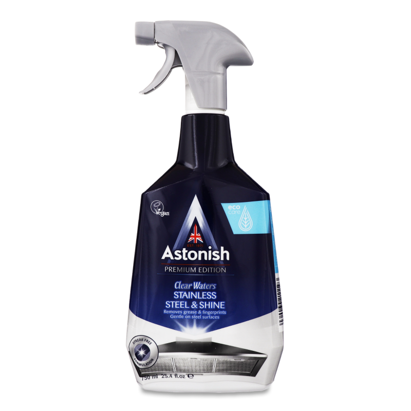 Засіб д/чищення та полірування виробів з неіржавіючої сталі 750мл Astonish