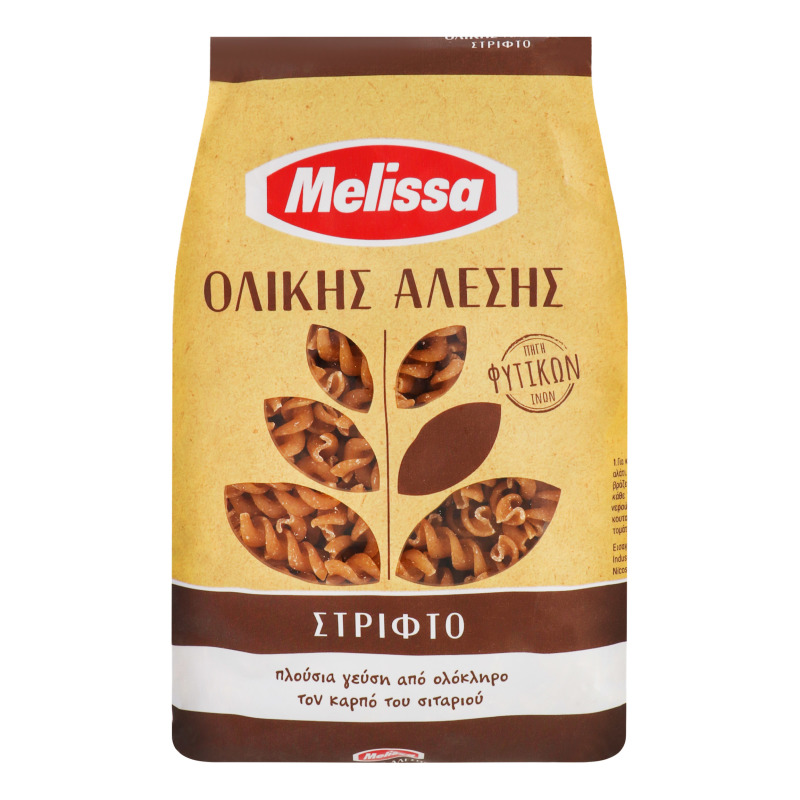Вироби макаронні цільнозернові з твердих сортів пшениці Фузілі Melissa м/у