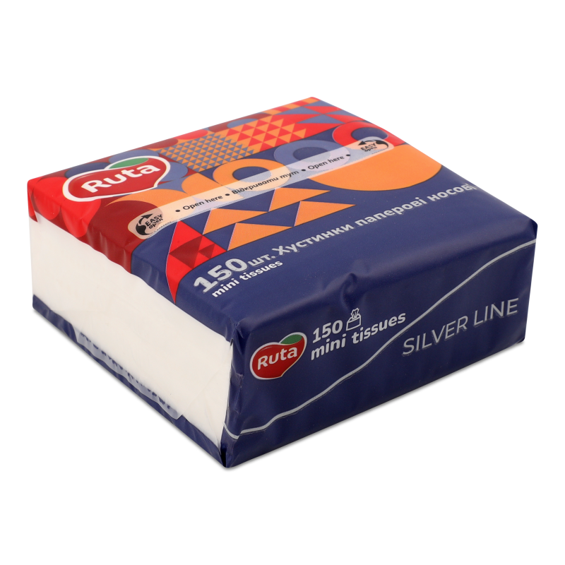 Хустинки носові Mini Tissues 2шари 150шт Ruta
