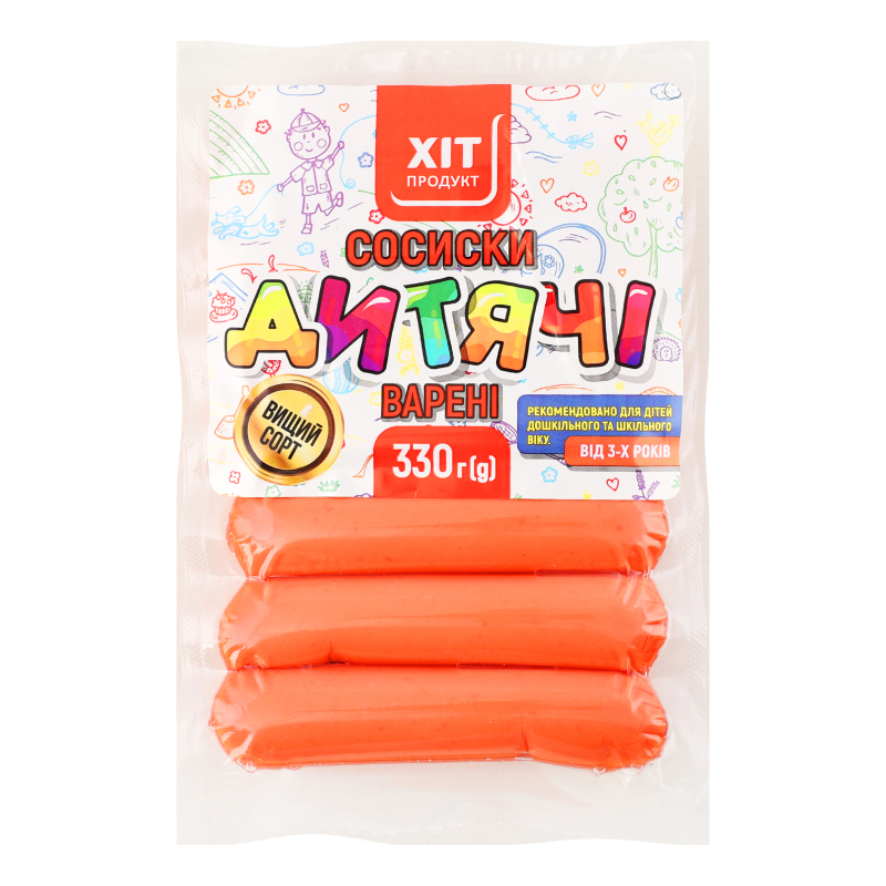 Сосиски варені Дитячі Хіт продукт в/с в/у