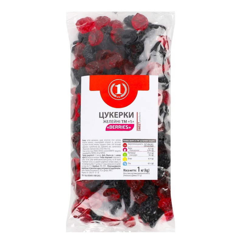 Цукерки желейні Berries ТМ "1" кг