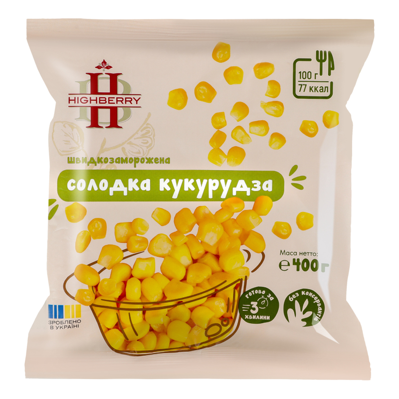 Кукурудза швидкозаморожена солодка Highberry м/у