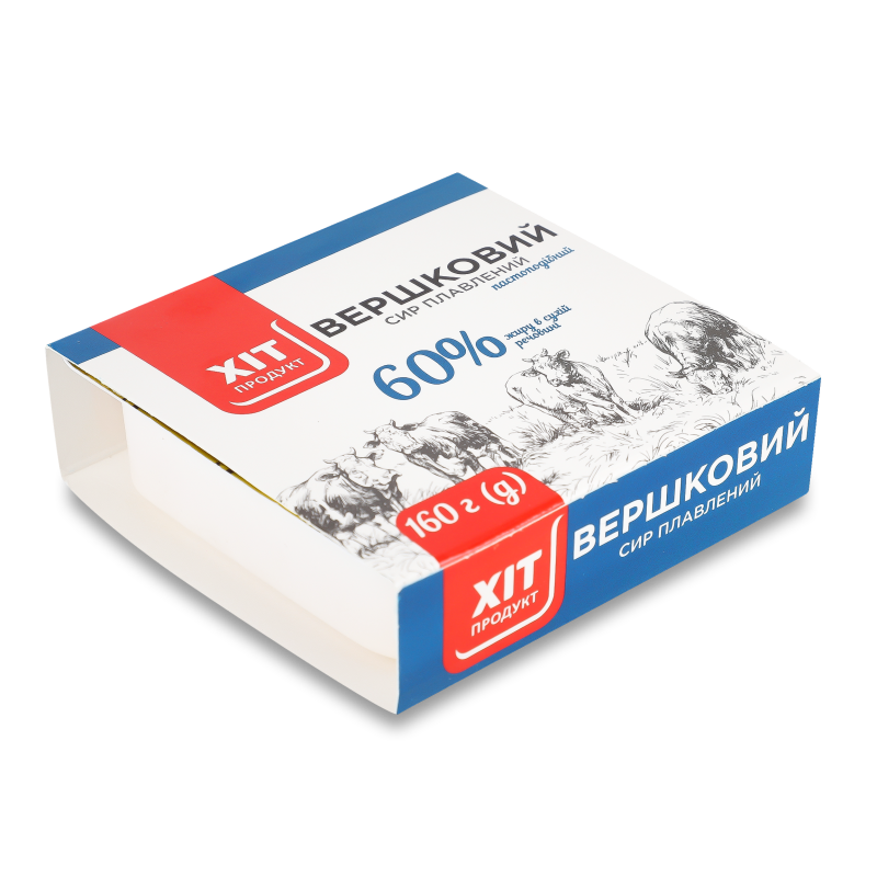 Сир плавлений Вершковий 60% 160г Хіт Продукт