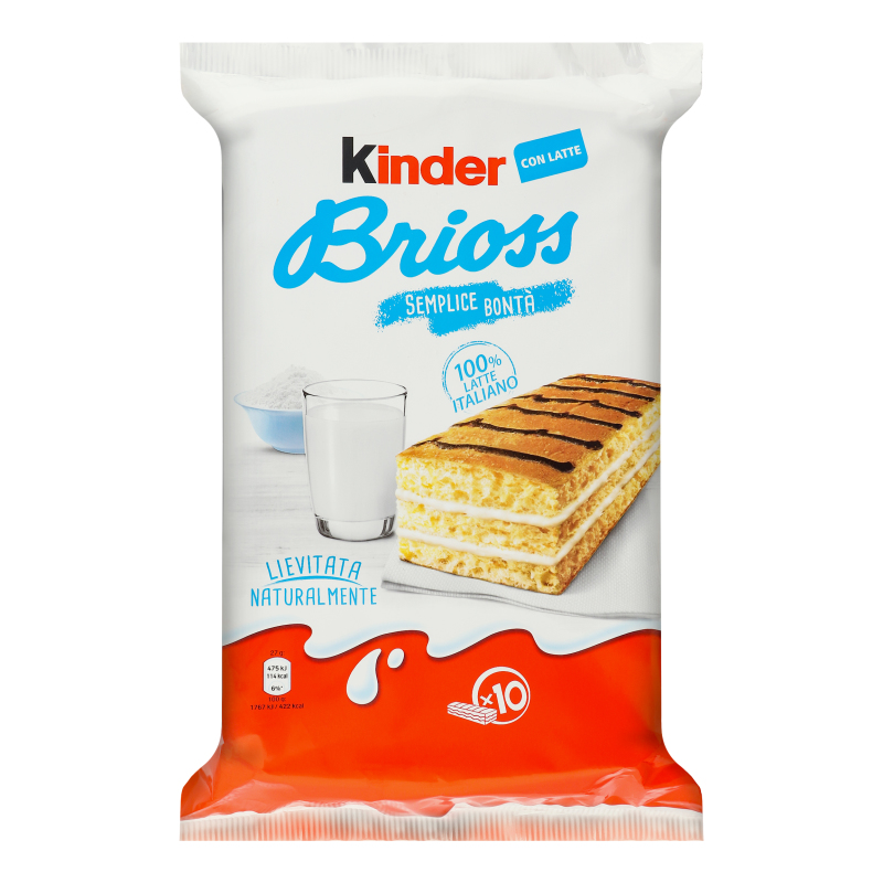 Бісквіт з молочною начинкою Brioss Kinder м/у