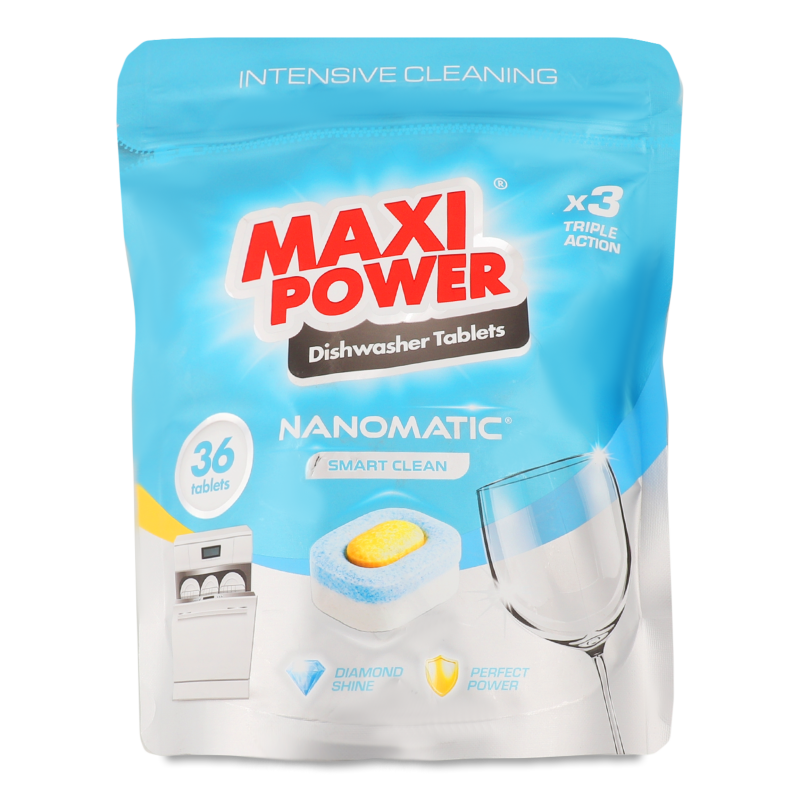 Таблетки д/посудомийних машин Nanomatic 36шт д/п Maxi Power