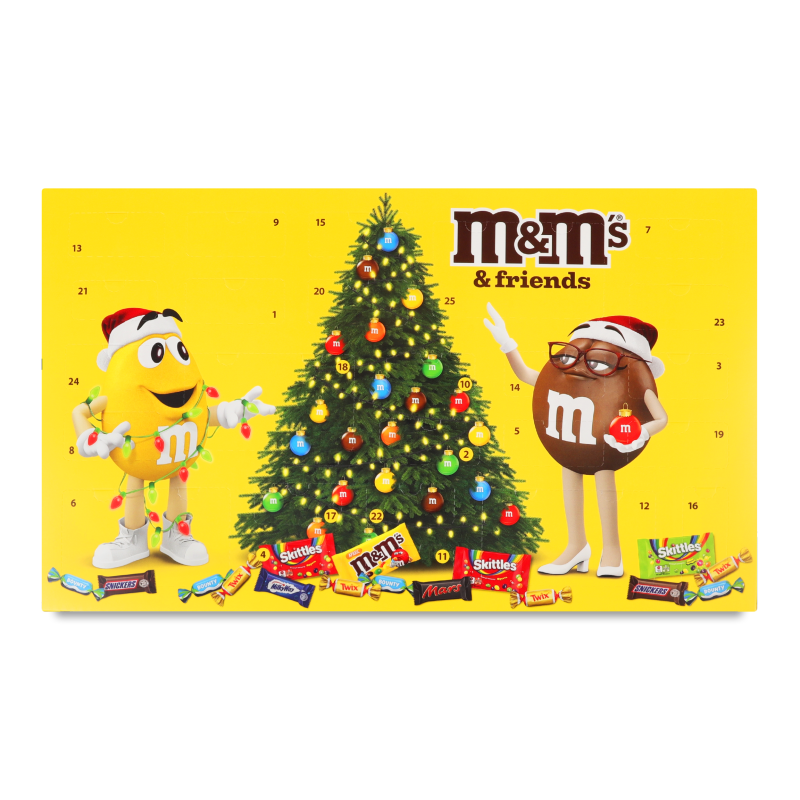 Набір солодощів Різдвяний календар 463г M&M’s&Friends