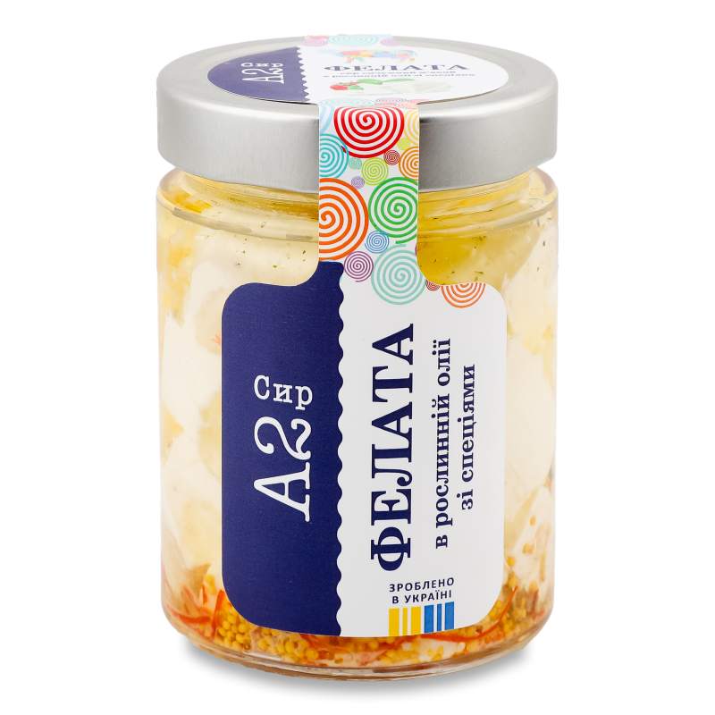 Сир м’який А2 Фелата в рослинній олії з спеціями 340г твіст/б Молочний світ
