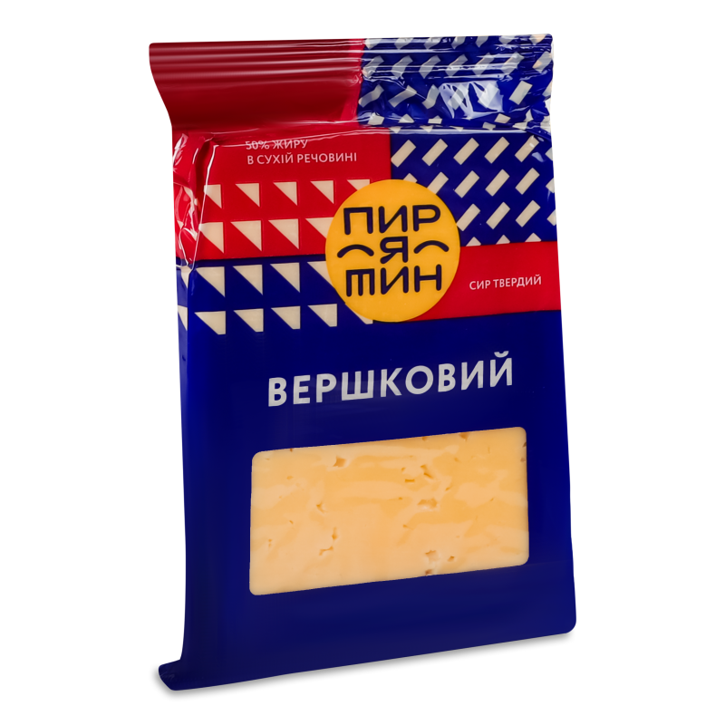 Сир Вершковий 50% 160г в/у Пирятин