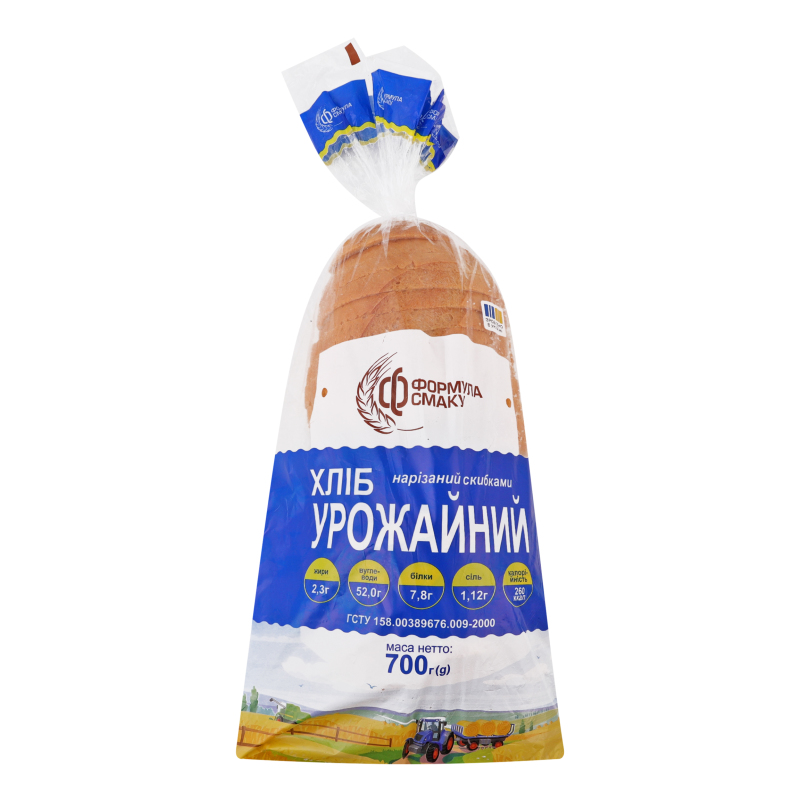 Хліб нарізний Урожайний Формула смаку м/у