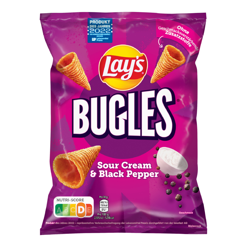 Чіпси кукурудзяні Sour Cream&Black Pepper Bugles Lay's м/у