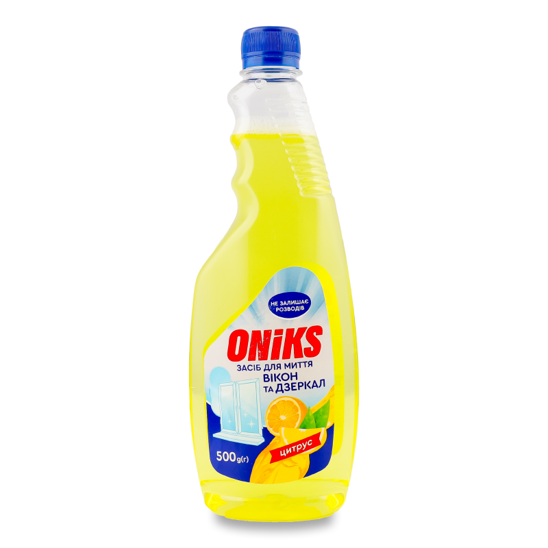 Засіб д/миття вікон та дзеркал Цитрус 500г запаска Онікс