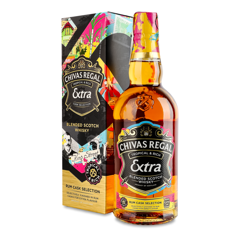 Віскі Extra Rum Cask купажоване 40% 0,7л коробка Chivas Regal