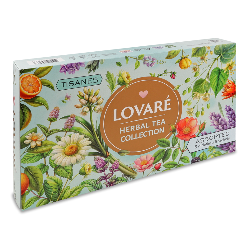 Набір чаїв трав’яних Herbal tea Collection 8видів 64пакетів Lovare
