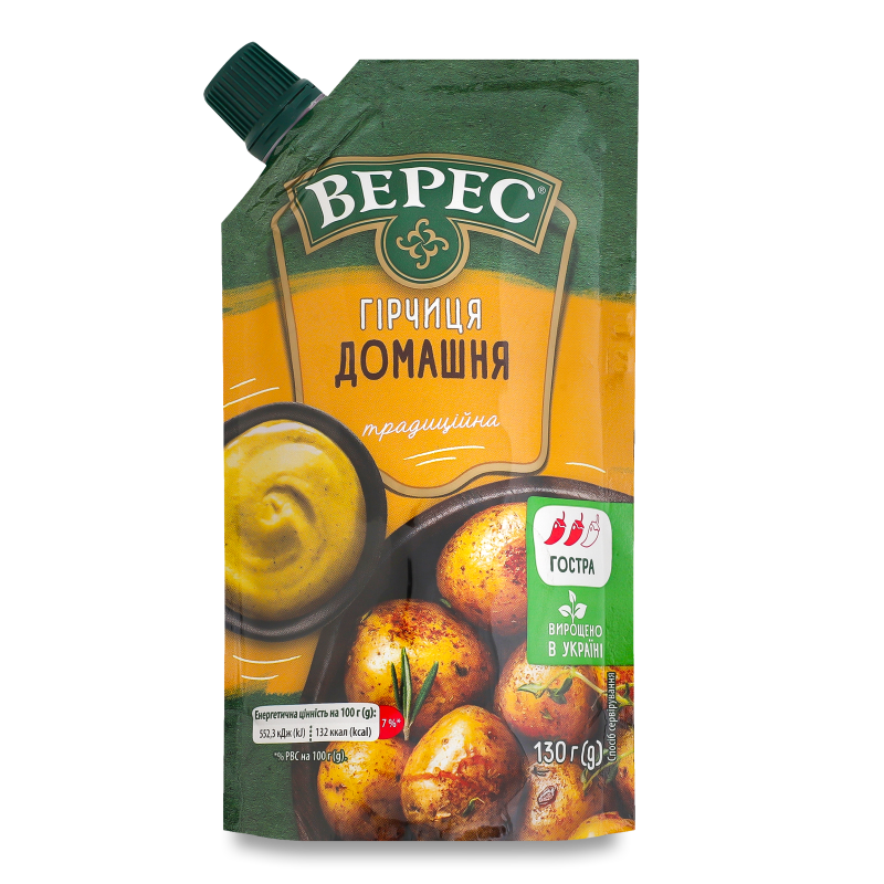 Гірчиця Домашня 130г д/п Верес