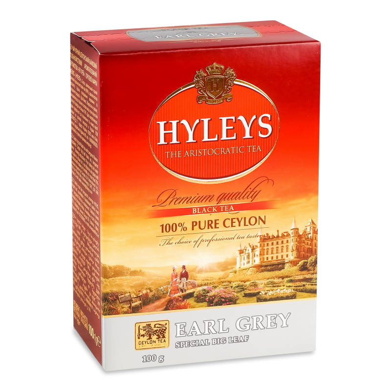 Чай Ерл Грей чорний з бергамотом крупнолистовий 100г Hyleys