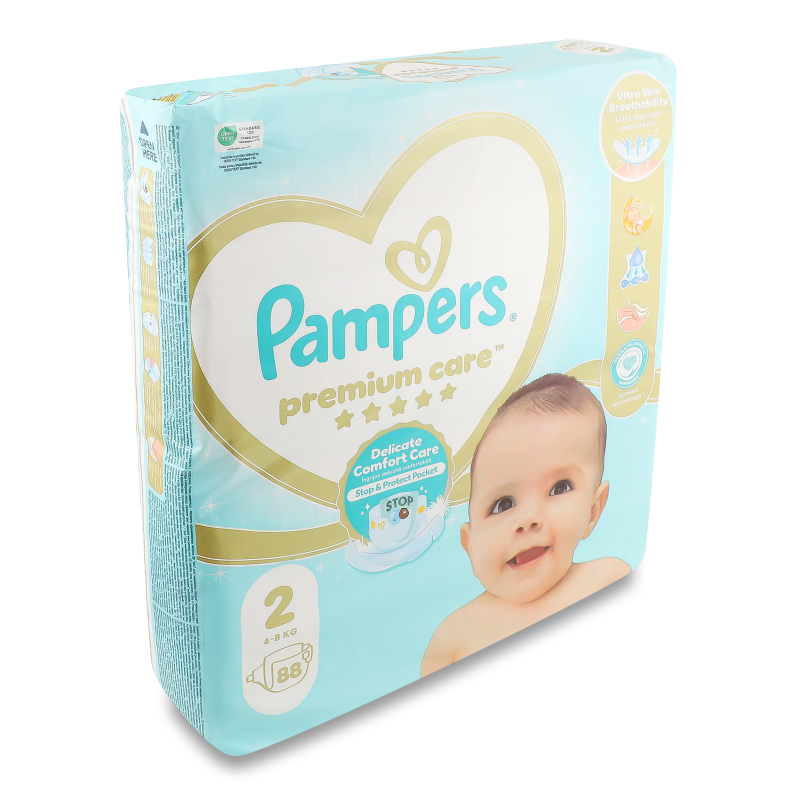 Підгузки Преміум Кеа Міні 4-8кг 88шт Памперс