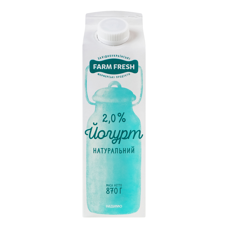 Йогурт 2% натуральний Farm Fresh п/п