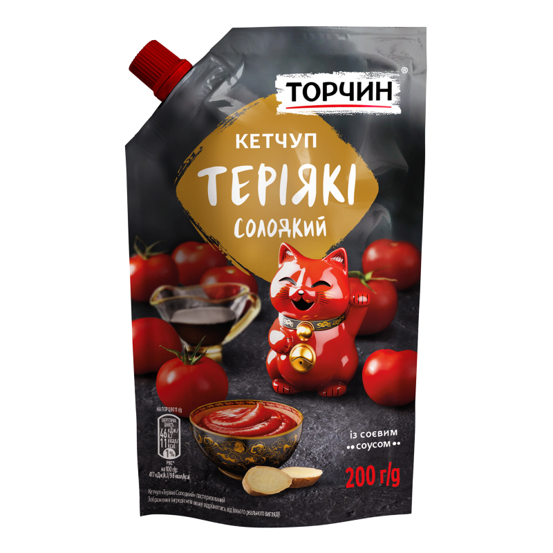 5/21味の素 Кетчуп пастеризованный Терияки сладкий Торчин д/п 200г Торчин