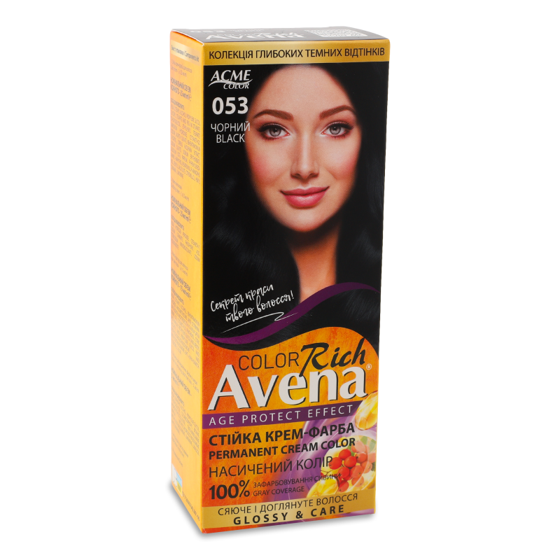 Крем-фарба д/волосся Color Rich 053 чорний Avena