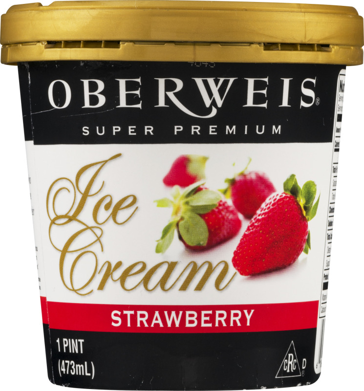 Oberweis Super Premium Ice Cream Strawberry Oberweis(616029067773
