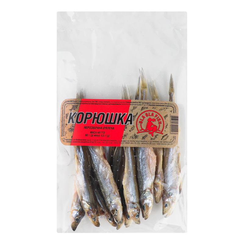 Корюшка в'ялена нерозібрана Bla Bla Fish м/у