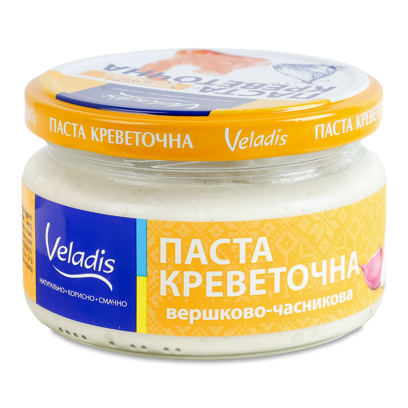 Паста креветочна вершково-часникова 160г твіст/б Veladis