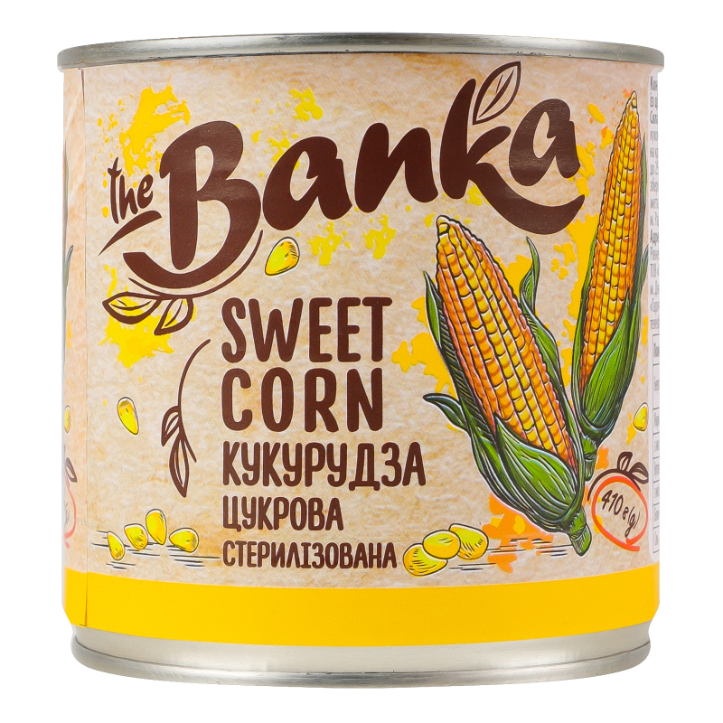 Кукурудза цукрова із цілих зерен консервована стерилізована the Banka з/б