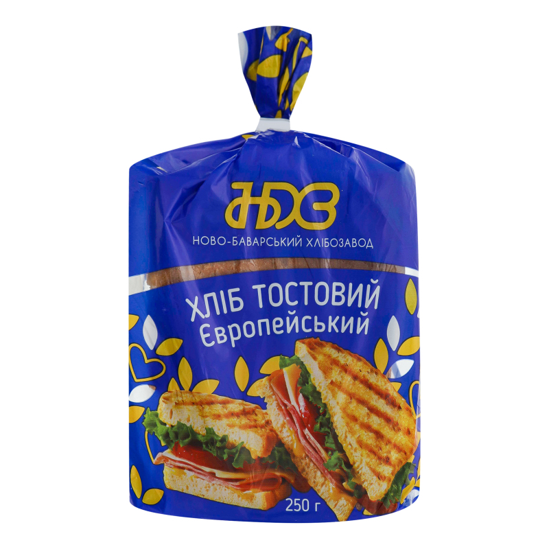 Хліб тостовий Європейський Ново-Баварський хлібозавод м/у