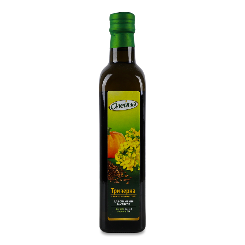 Суміш рослинних олій Три зерна 500мл скло Олейна