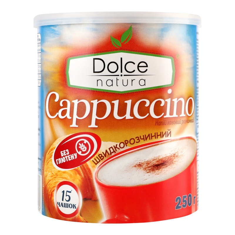Напій кавовий розчинний Cappuccino Dolce Natura к/у