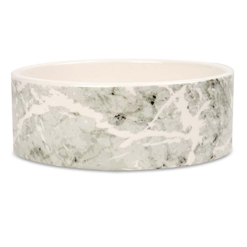 Миска д/собак Мармі 400мл кераміка сіра кругла Flamingo