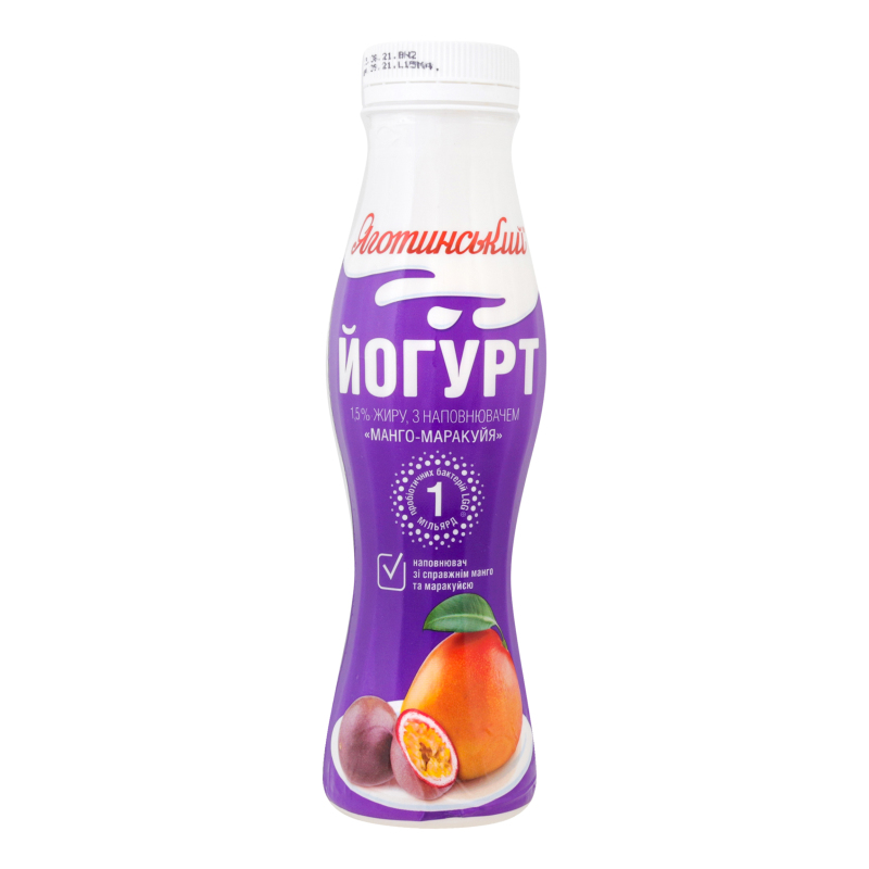 Йогурт 1.5% Манго-Маракуйя Яготинський п/пл