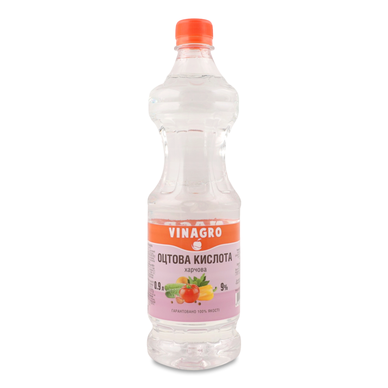 Кислота оцтова 9% 0,9л пет Vinagro