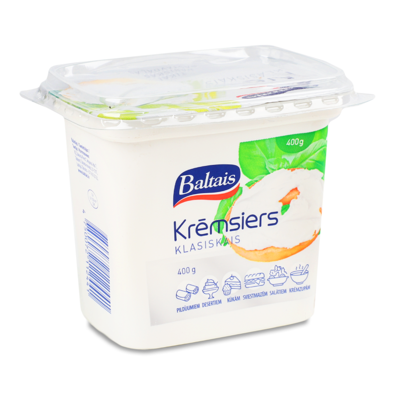 Крем-сир натуральний 60% 400г ванночка Baltais