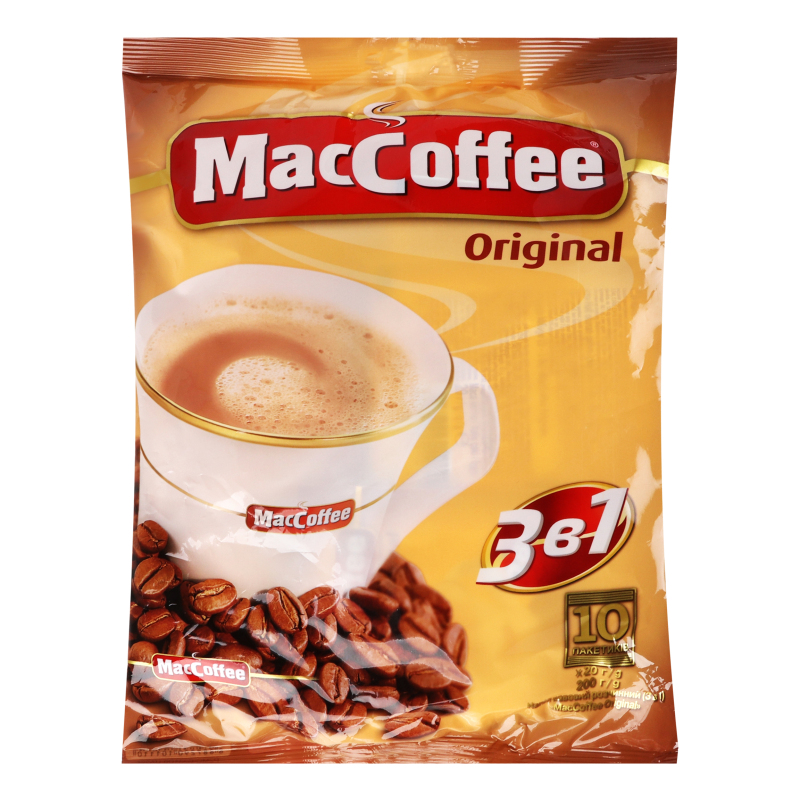 Напій кавовий розчинний 3в1 Original МасCoffee м/у 10x