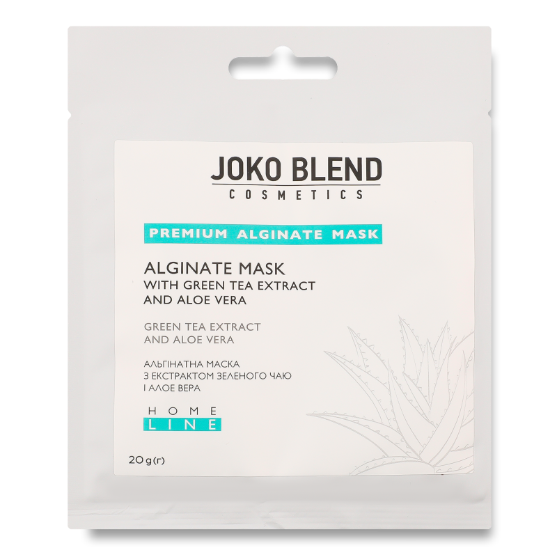 Маска альгінатна з екстрактом зеленого чаю та алое вера заспокійлива 20г Джоко Бленд